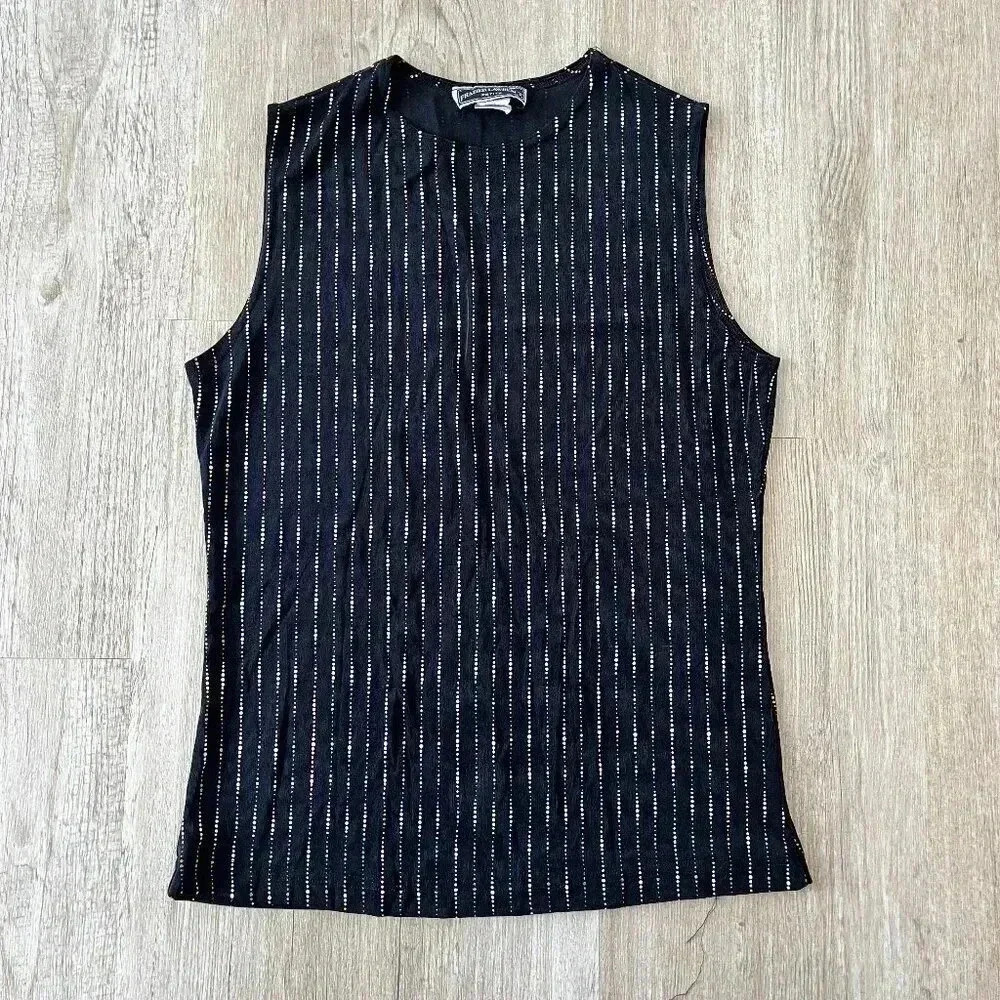 Womens Frazier Lawrence Black Tank Top - M Petite